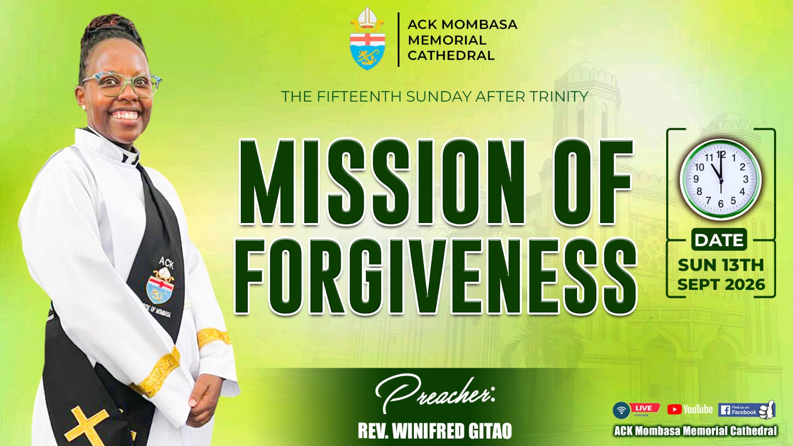 SERVICE SERMON: MISSION OF FORGIVENESS